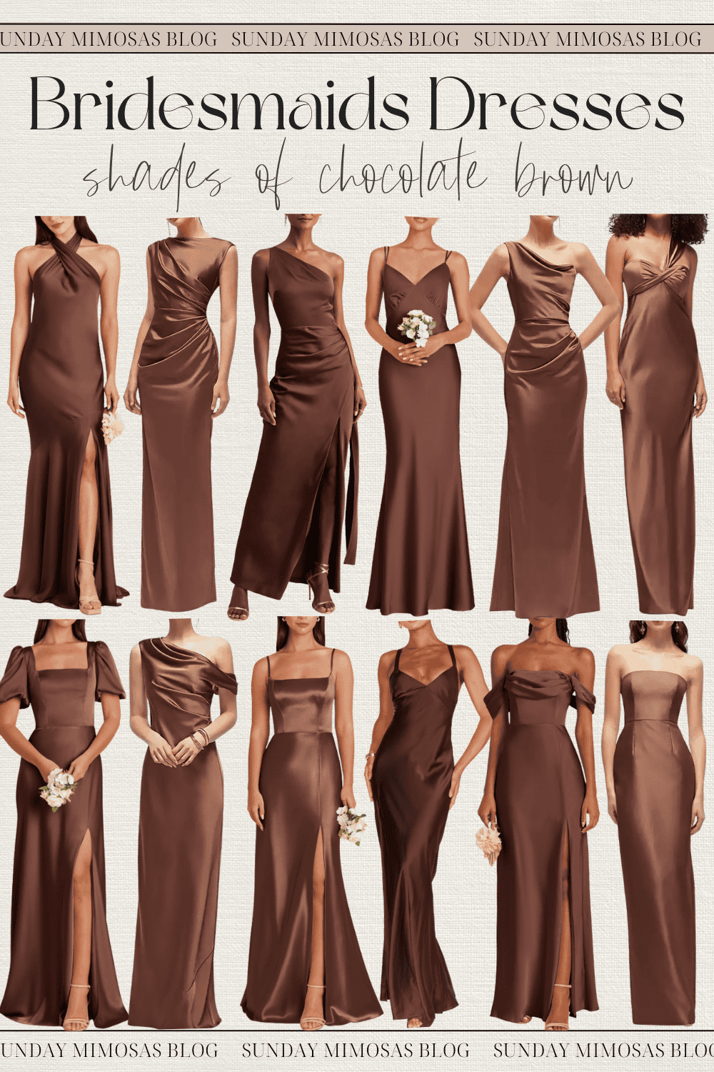 Chocolate Brown Bridesmaids Dresses For Fall Winter Sunday Mimosas Chocolate Brown Bridesmaids Dresses For Fall Winter Sunday Mimosas