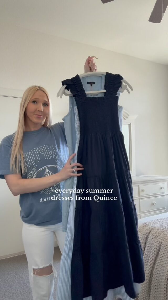 Everyday Summer dresses from @onequince ☀️🌸 This is my first time trying Quince and I am so impressed by the quality!

Use code INFG-25CASSIEMAJINSKI10 for 10% off your first order!

#QuincePartner #Quince #summerdresses #quincehaul #summeroutfits